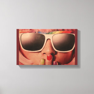 80 mode meisje canvas afdruk
