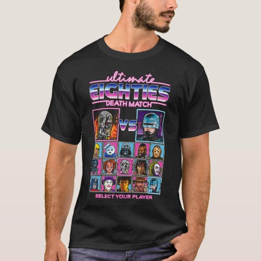 80 Mort Match T-SHIRT / Retro Jeu (Devant)