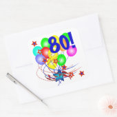 80! Ou N'Importe Quel Âge Ballons Stickers Anniver (Enveloppe)