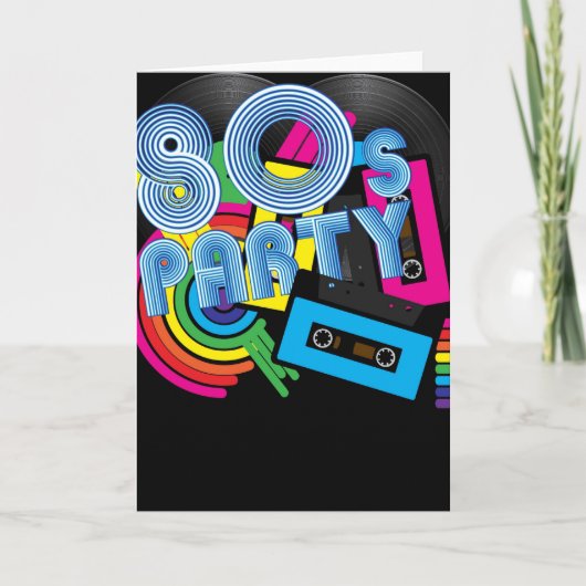 80 Retro Partij Kaart (Voorkant)