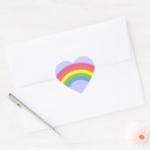 80 Retro Rainbow Heart Stickers (Envelop)