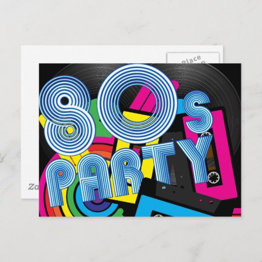 80 Retropartij Briefkaart (Voorkant / Achterkant)