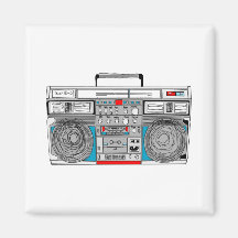 '80 s 'boombox'-illustratie