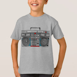'80 s 'boombox'-illustratie t-shirt