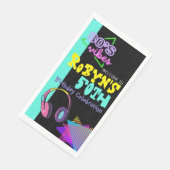 80’s of 90s Thema Verjaardag Uitnodiging Servet (Hoek)