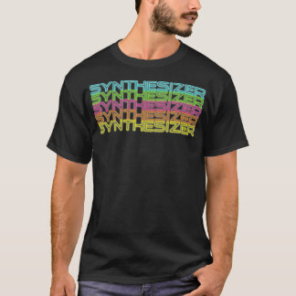 80 s Retro analoge Synthwave modulair Synthesiz T-shirt