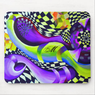 80`s Retro Geometrisch Patroon Muismat