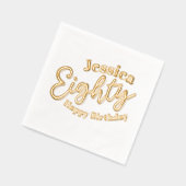 80 script gouden 80ste verjaardagsfeest folie servetten (Links)