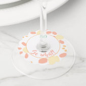 80 So what Funny Flower Waterverf 80th Birthday Wijnglaslabel (Dichtbij)