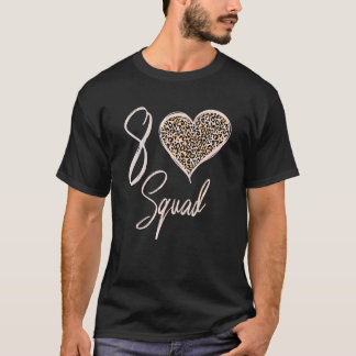 80 Squad Leopard Heart Birthday Girl Queen T-shirt