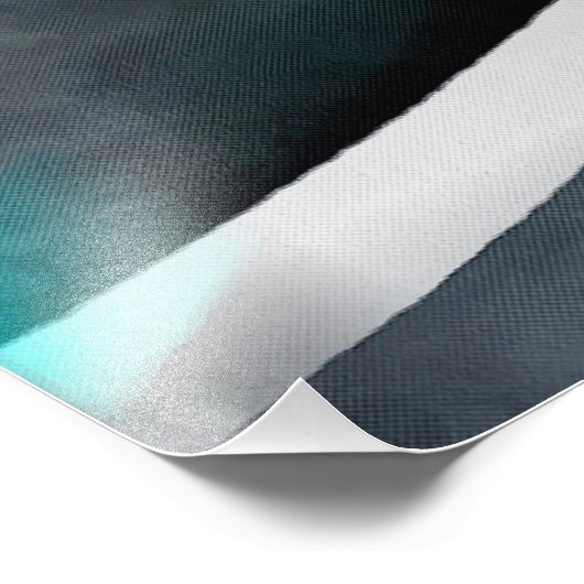 80 Turquoise en grijs Arched Line Pattern Foto Afdruk (Hoek)