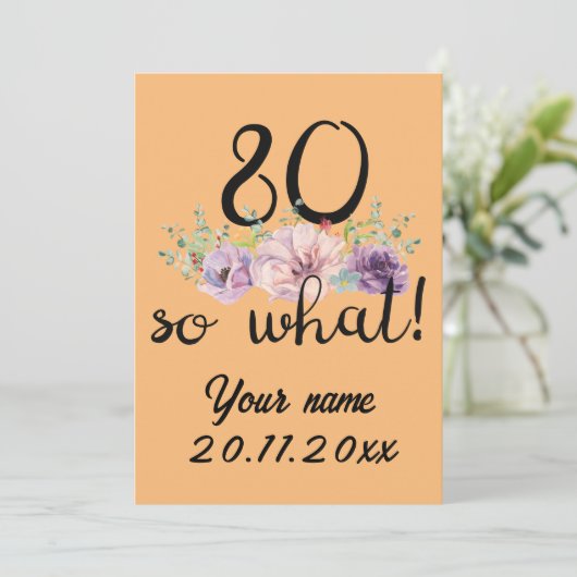 80 Wat een 80ste verjaardag Bedankkaart (Staand voorkant)