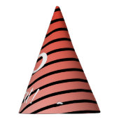 80 wat grappige rode streep Pattern 80th Birthday Feesthoedjes (Rechts)