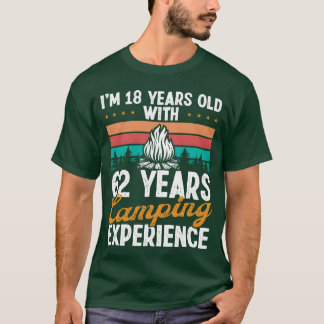 80 Year Old Camper Mountains Camping 80 Birthday f T-shirt