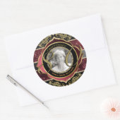 80e 80e Gold Ruby Diamonds Foto Lijst Ronde Sticker (Envelop)