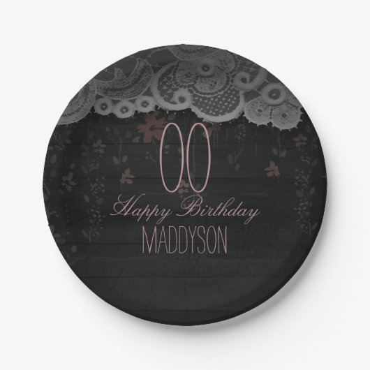 80e 85e 90e 91e 92e 97e 98e 99e verjaardag papieren bordje (Voorkant)