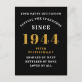 80e anniversaire 1946 Black Gold Invitation (Devant)