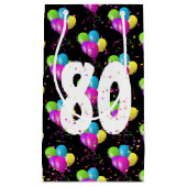 80e Anniversaire Ballons et Confetti Petit Sac Cad (Devant)