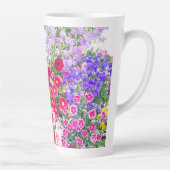 80e anniversaire bouquet floral bouquet latte mug (Droite)