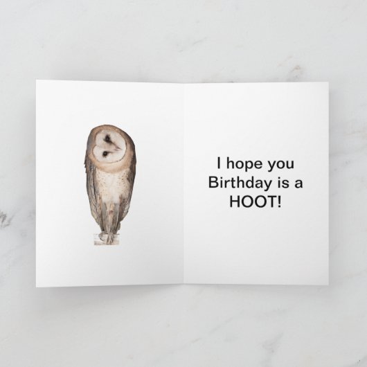 80e anniversaire, carte de curious owls. (Intérieur)