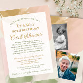 80e Anniversaire Carte Douche par Mail Photo Invit