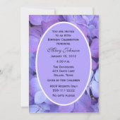 80e anniversaire de fête Invitation Hydrangeas (Devant)