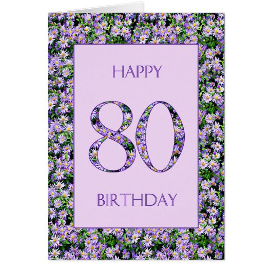80e anniversaire de marguerites violettes (Devant)