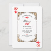80e anniversaire Diamond Playing Card Invitation (Devant)