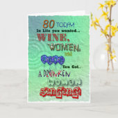 80e anniversaire, Femmes du vin et carte de chanso (Fleur jaune)