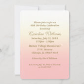 80e anniversaire Fête Invitations personnalisées (Dos)