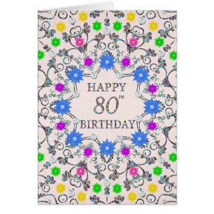80e anniversaire Fleurs Abstraites