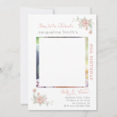 80e anniversaire Floral Photo Invitation (Devant)