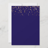 80e anniversaire Gold and Blue Invitation (Dos)