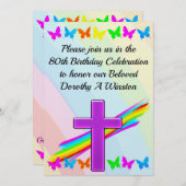 80E ANNIVERSAIRE INVITATION À LA CROIX DE PURPLE (Devant / Derrière)