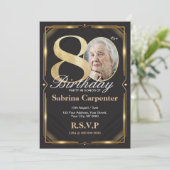 80e anniversaire Invitation avec photo (Debout devant)