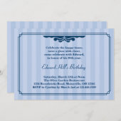 80e anniversaire Invitation élégante (Devant / Derrière)