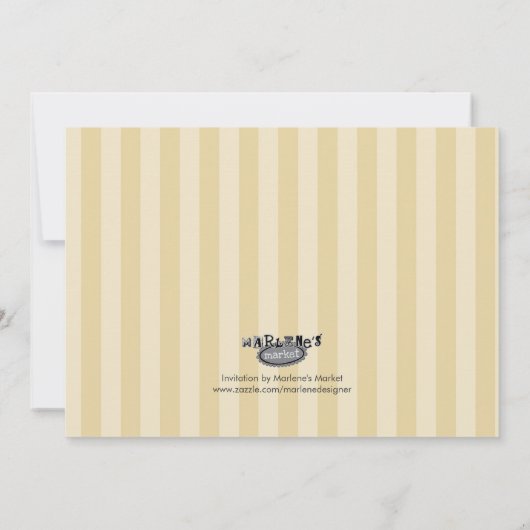 80e anniversaire Invitation élégante (Dos)