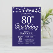 80e anniversaire Invitation Marine Bleue (Debout devant)