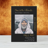 80e anniversaire Invitation noire