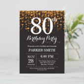 80e anniversaire Invitation Parties scintillant d' (Debout devant)