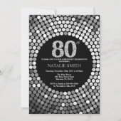 80e anniversaire Invitation Parties scintillant no (Devant)