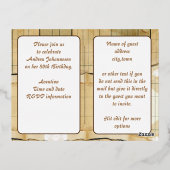 80e anniversaire Invitation personnalisée Stains d (Verso)