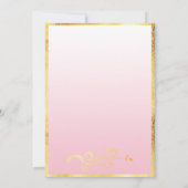 80e anniversaire invitation rose or (Dos)