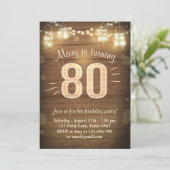 80e anniversaire Invitation Vintage 80e anniversai (Debout devant)