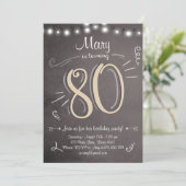 80e anniversaire Invitation Vintage 80e anniversai (Debout devant)