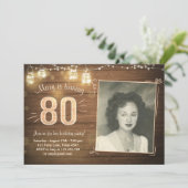 80e anniversaire Invitation Vintage 80e anniversai (Debout devant)