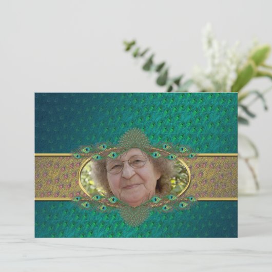 80e anniversaire Invitations modèles (Debout devant)