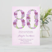 80e anniversaire invitations pour dame, quatre-vin (Debout devant)