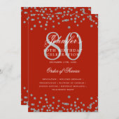 80e anniversaire Menu du programme Argent Rouge (Devant / Derrière)