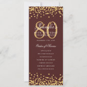 80e Anniversaire Menu du programme Merci Gold Bour (Devant)